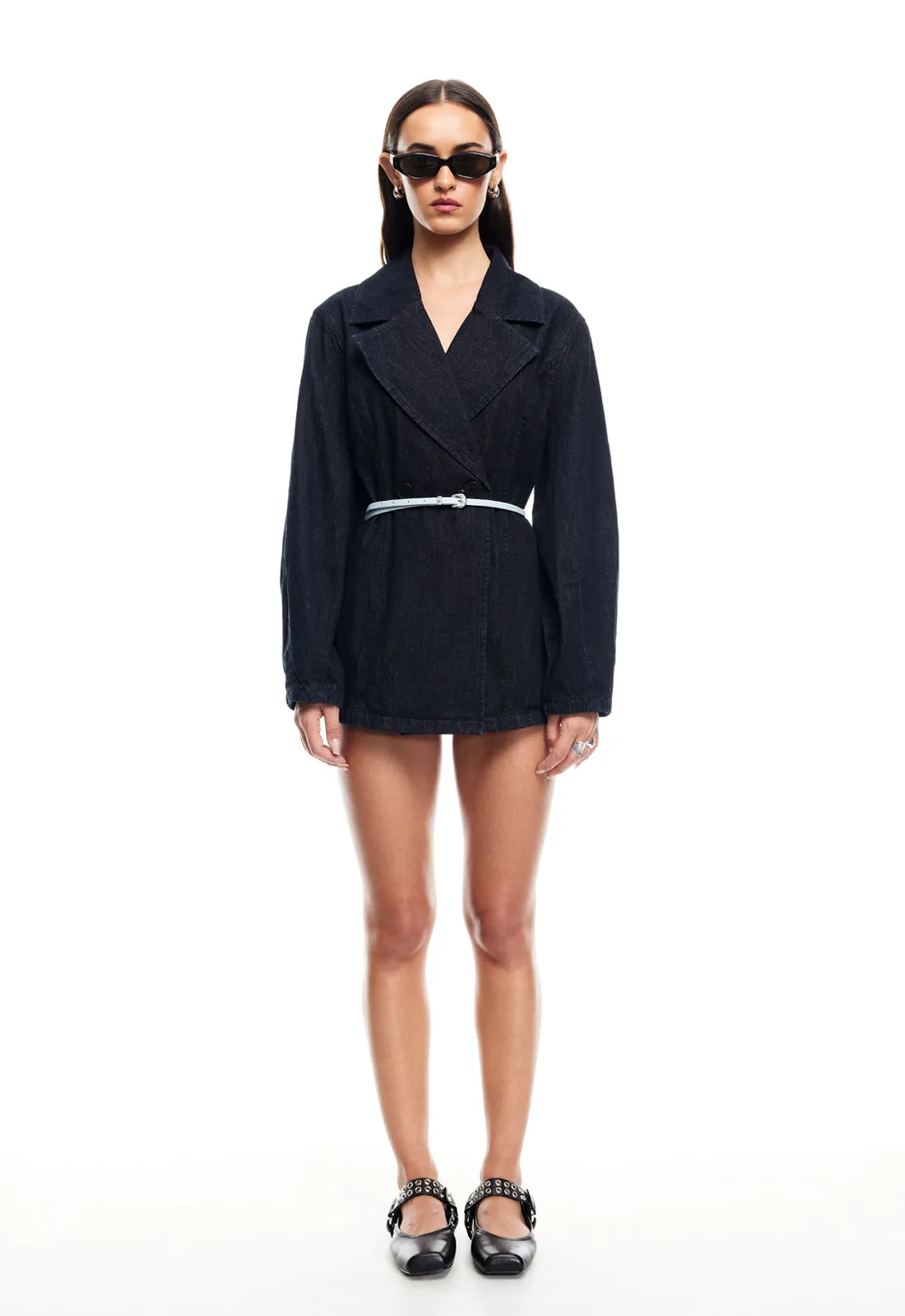 DOLLHOUSE DRESS - DARK DENIM sold by Lioness