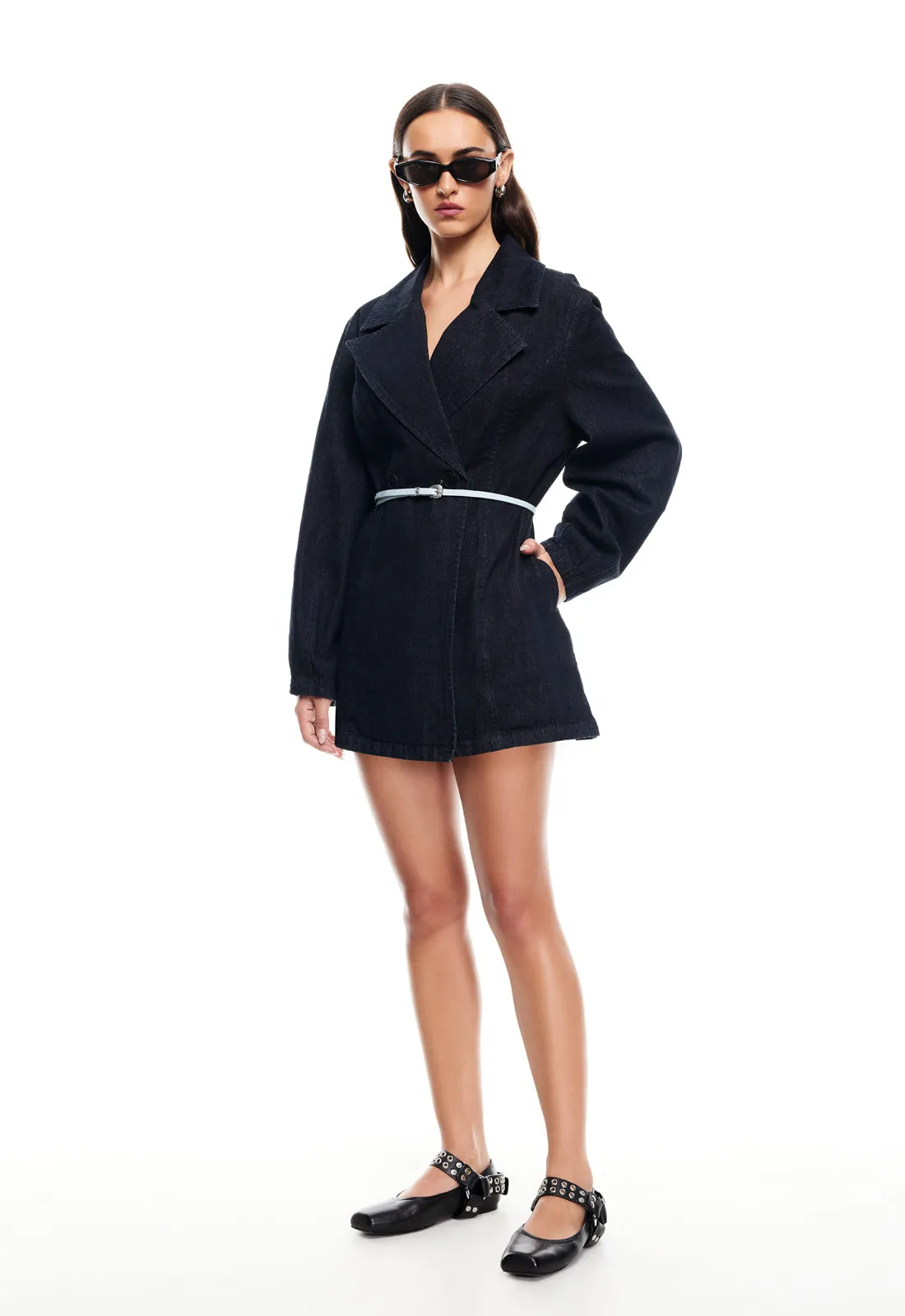 DOLLHOUSE DRESS - DARK DENIM sold by Lioness product image thumbnail 2