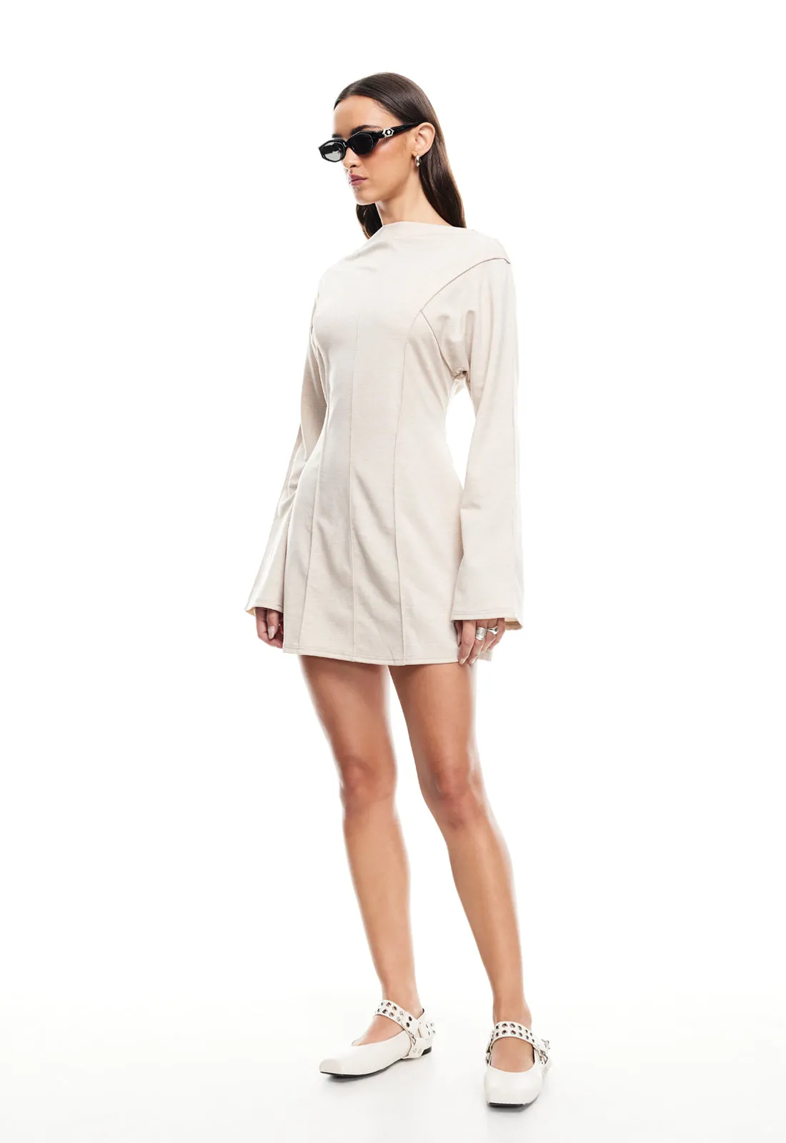 MARYLIN MINI DRESS - BEIGE sold by Lioness product image thumbnail 2