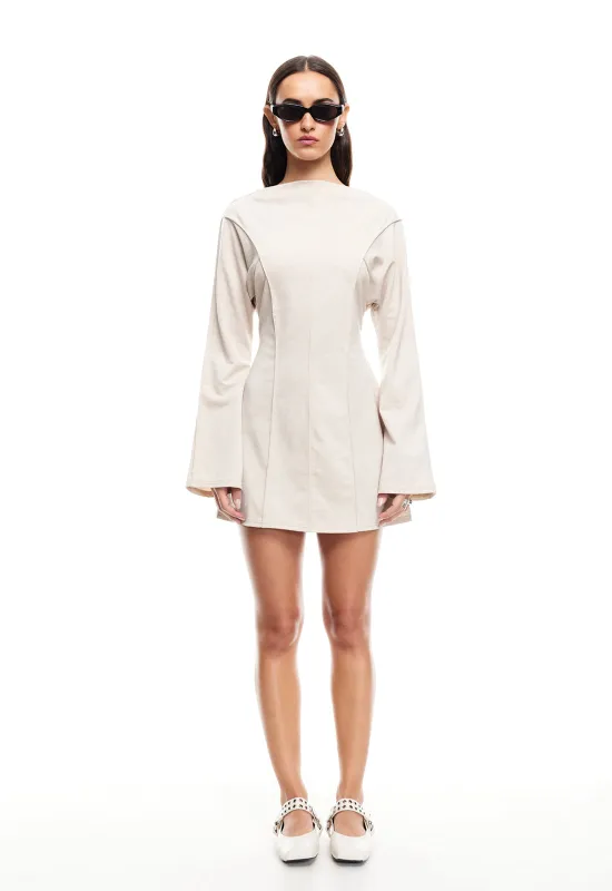 MARYLIN MINI DRESS - BEIGE sold by Lioness