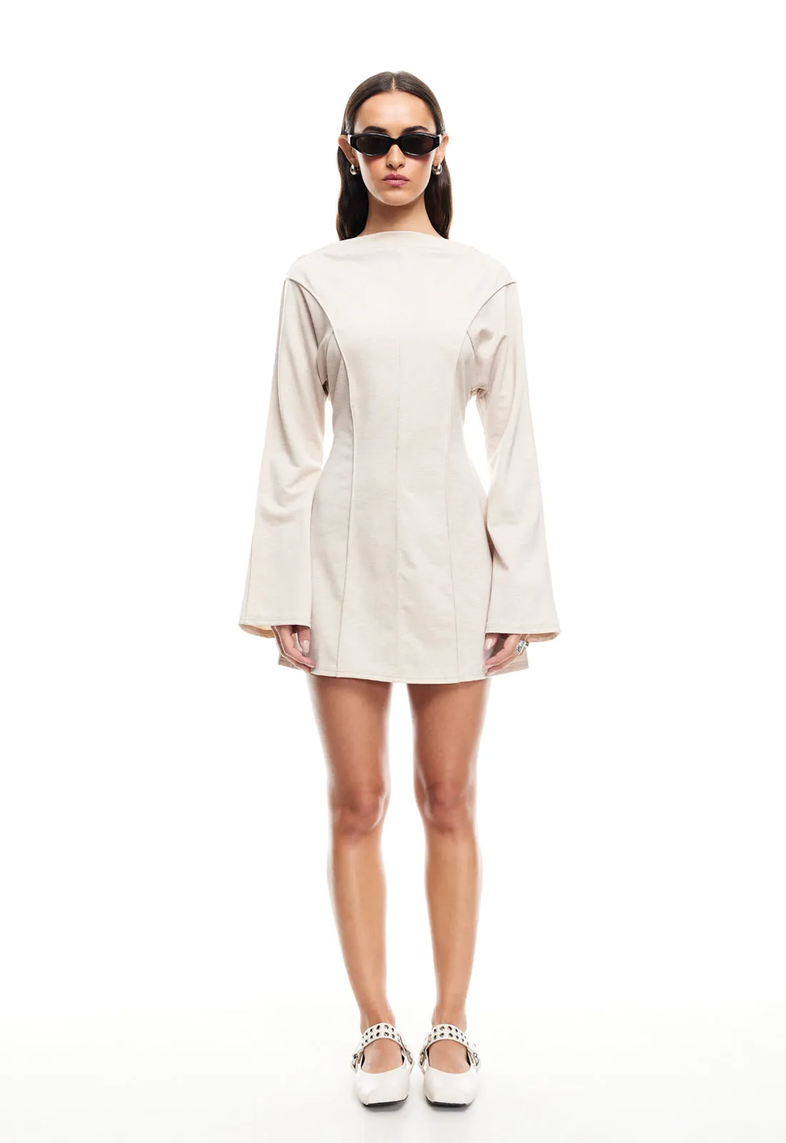 MARYLIN MINI DRESS - BEIGE sold by Lioness