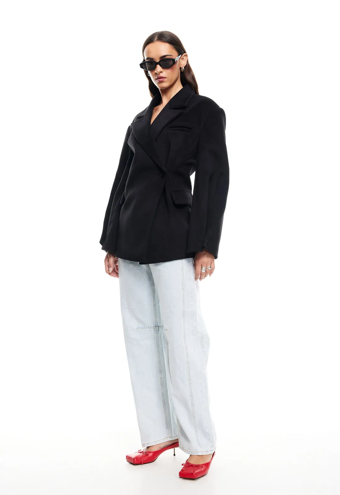 HEART SHAPED COAT - ONYX sold by Lioness