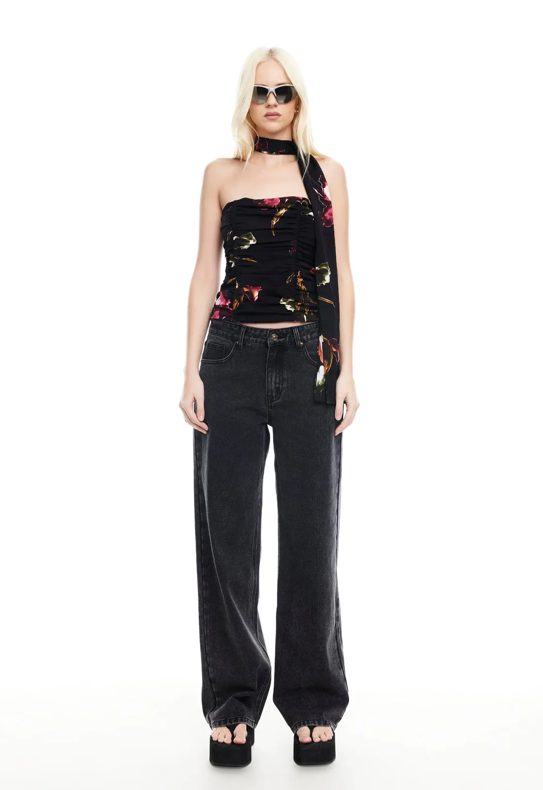 ISLAND BODICE - ONYX FLORAL sold by Lioness