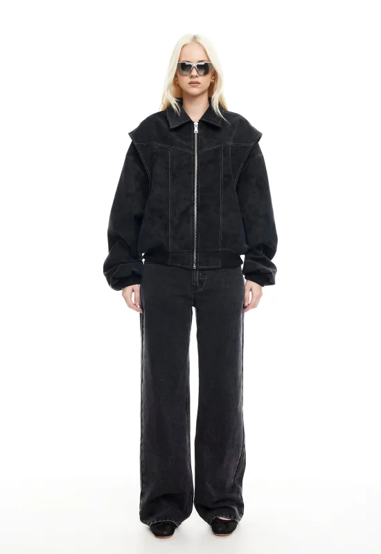 RISING JEAN - WASHED ONYX sold by Lioness