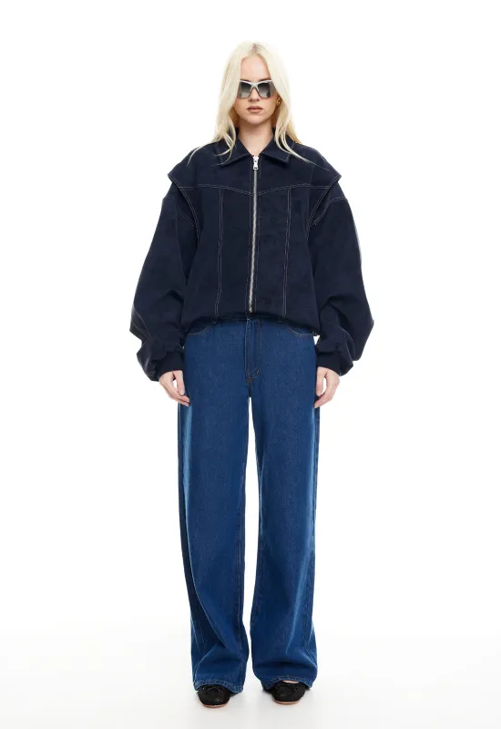 VISTA BOMBER - WASHED NAVY sold by Lioness