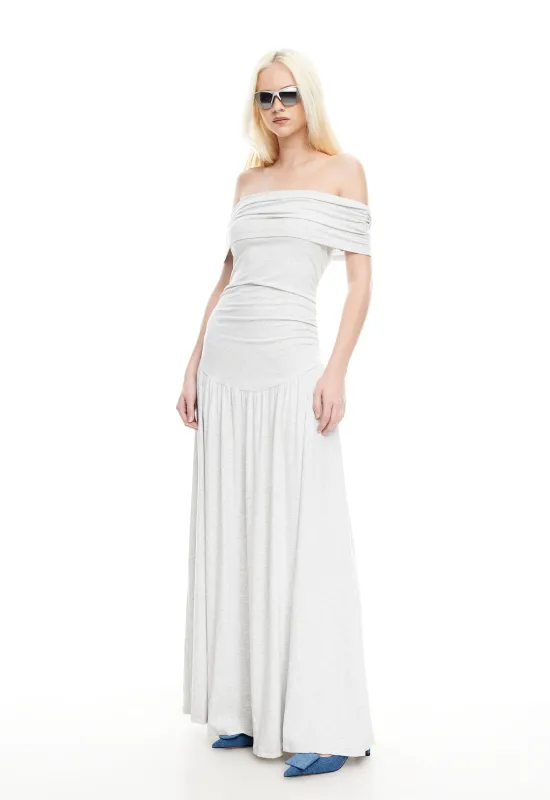 FIELD OF DREAMS MAXI - SOFT GREY sold by Lioness