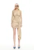MIDNIGHT MINI DRESS - ALMOND sold by Lioness