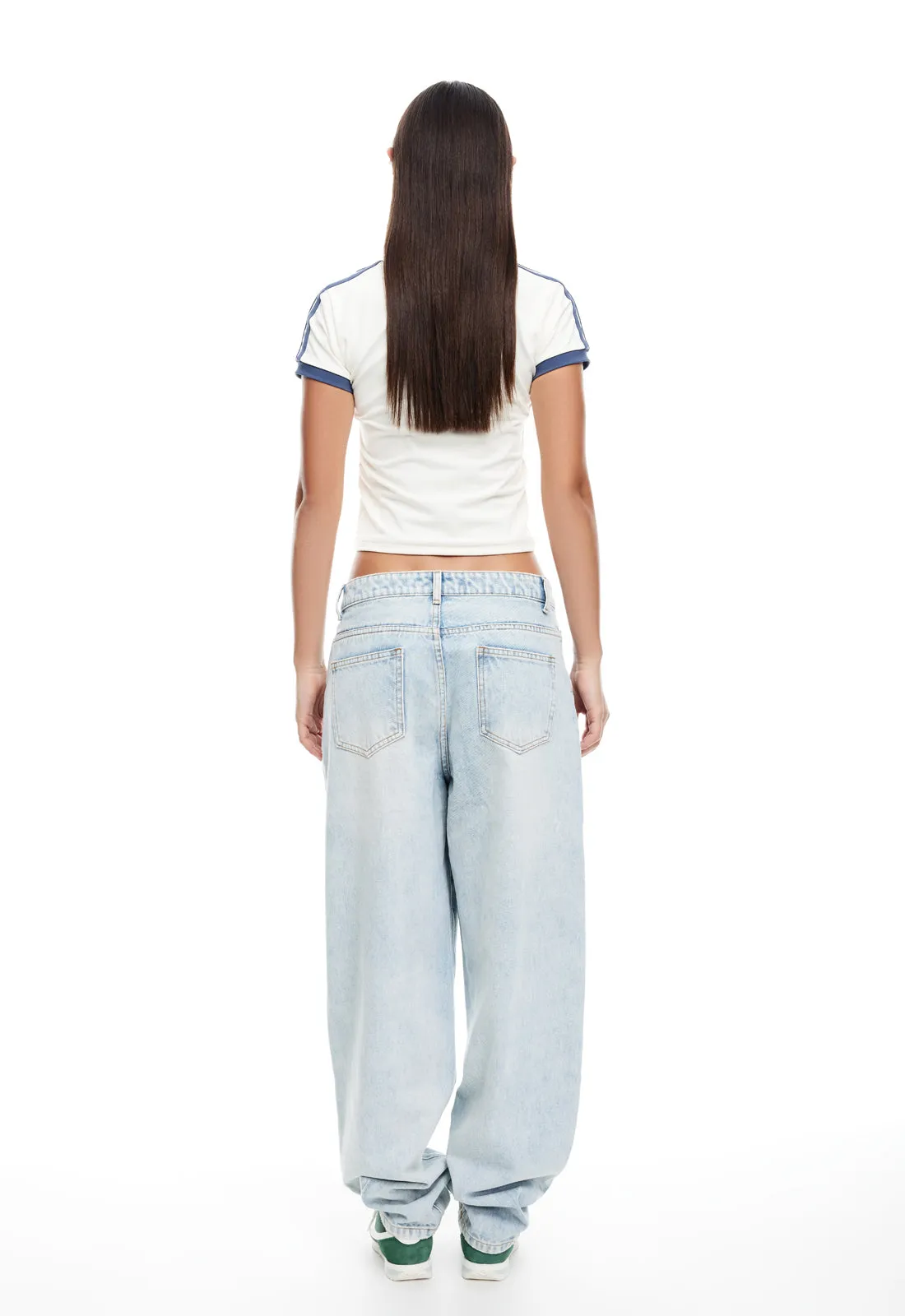 ON MY WAY DENIM JEAN - LIGHT DENIM sold by Lioness product image thumbnail 4