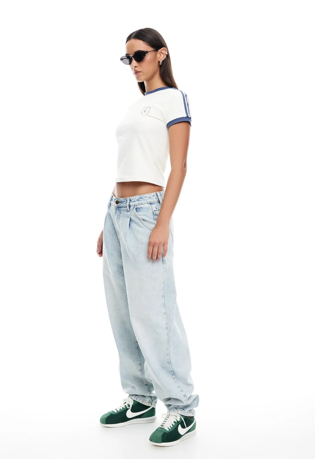 ON MY WAY DENIM JEAN - LIGHT DENIM sold by Lioness product image thumbnail 3
