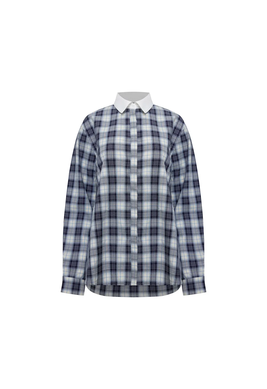 VACANZA SHIRT - NAVY PLAID sold by Lioness product image thumbnail 5