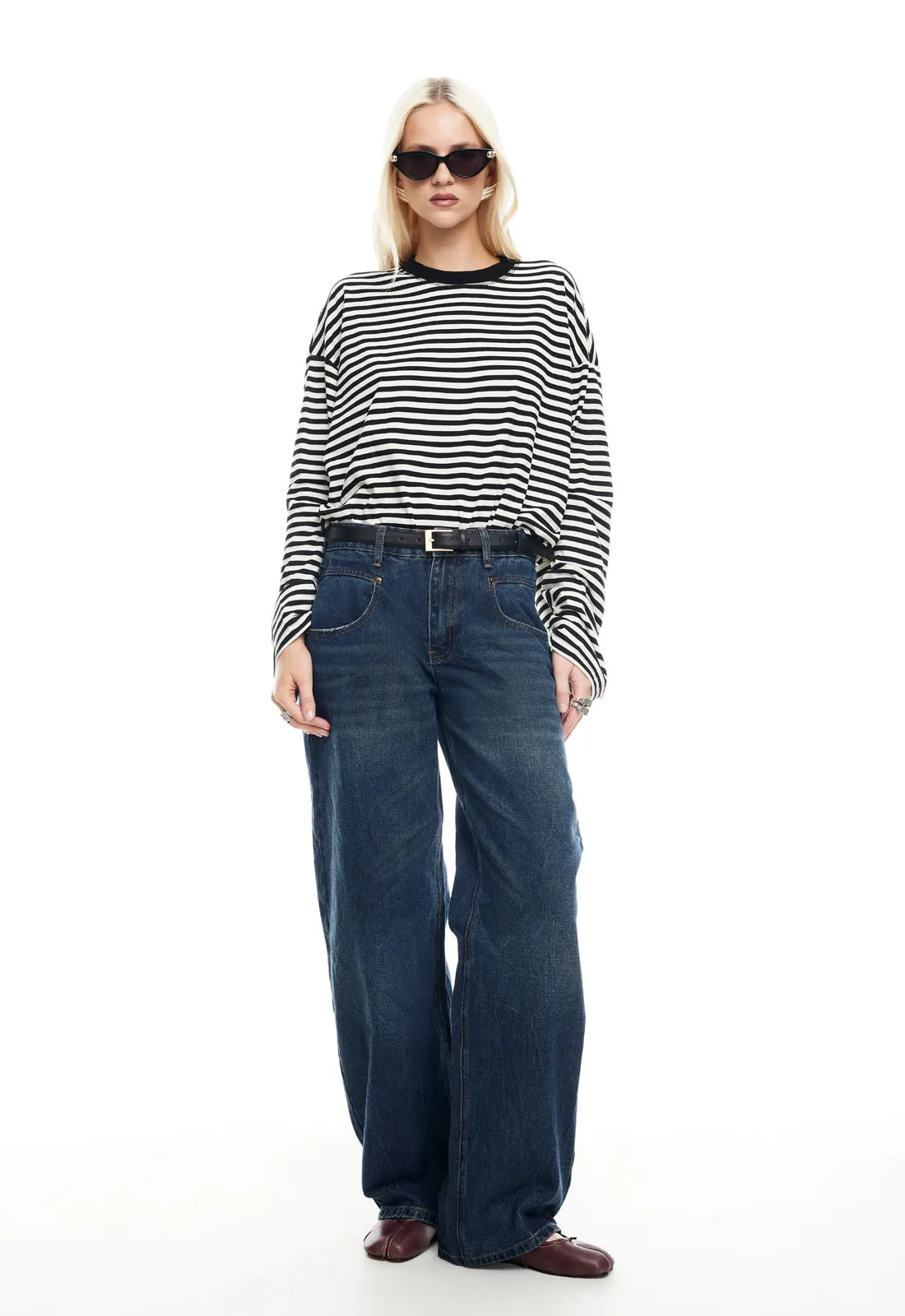 BLOOM LONG SLEEVE - ONYX STRIPE sold by Lioness product image thumbnail 3