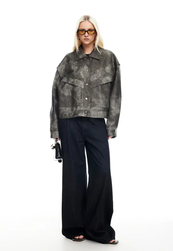 HAILEY BOMBER - VINTAGE ONYX sold by Lioness