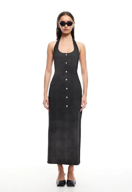 KENNY MAXI DRESS  - WASHED ONYX sold by Lioness