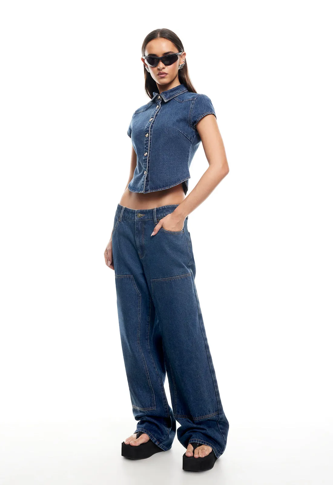 ANCHOR JEAN - MID BLUE sold by Lioness