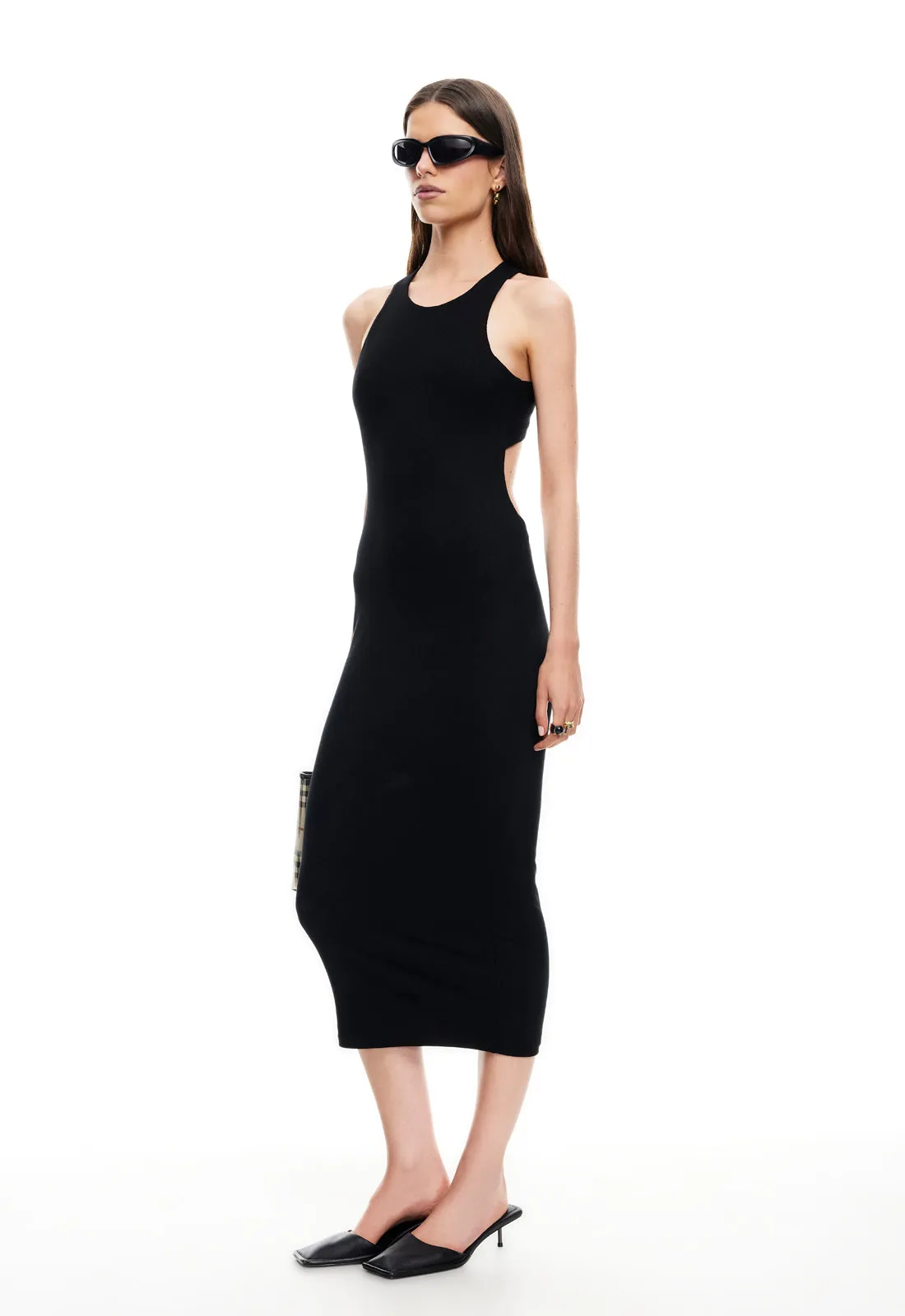 UNDONE MIDI DRESS - ONYX sold by Lioness product image thumbnail 3