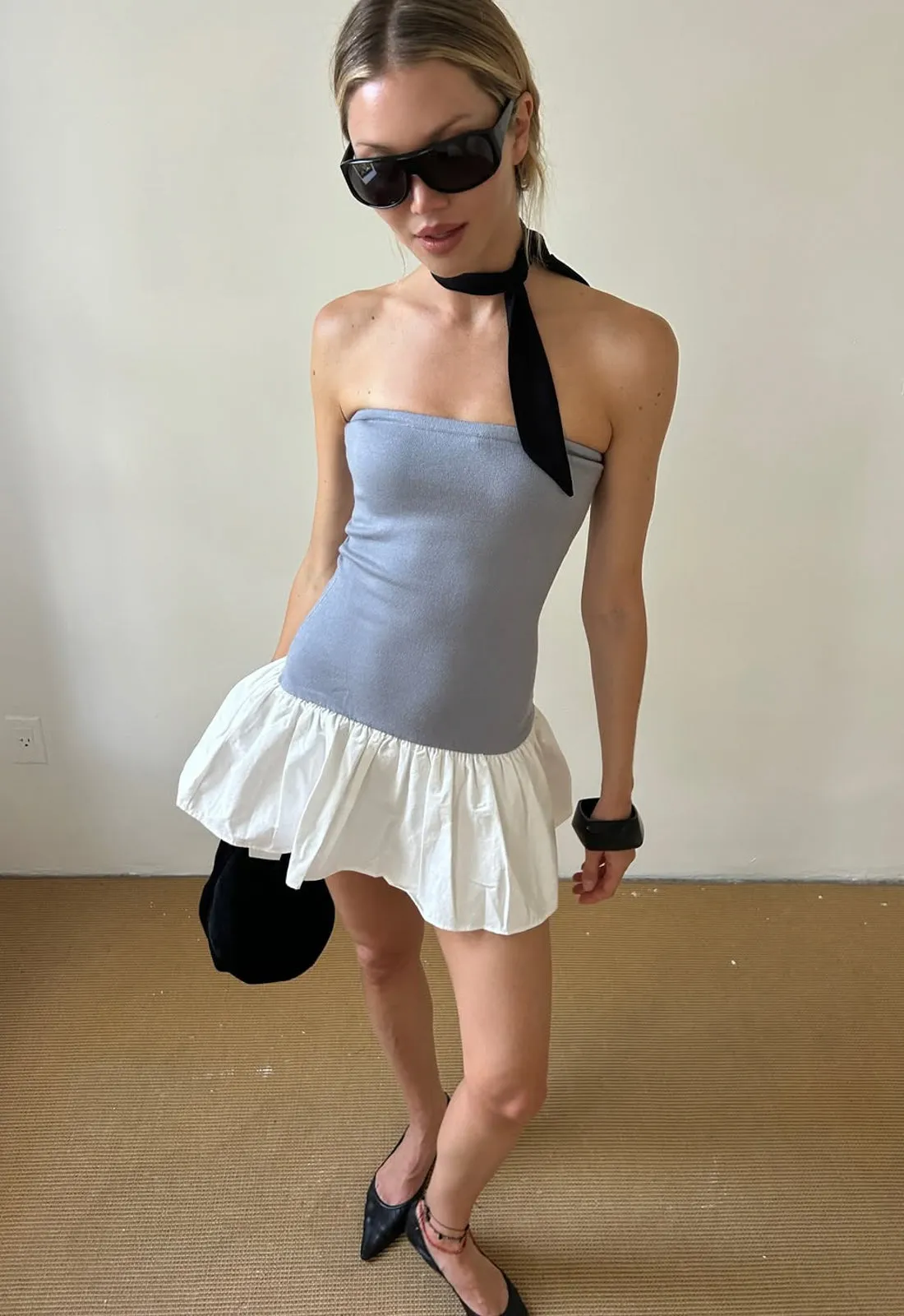 IT GIRL MINI DRESS - CLOUD sold by Lioness