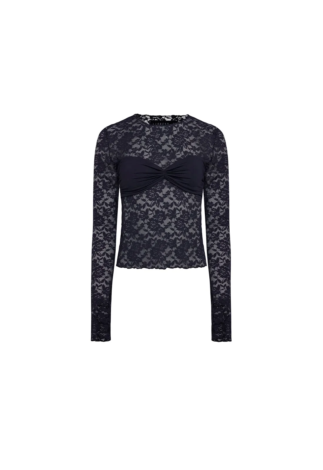 MIDNIGHT LONG SLEEVE TOP - JET BLACK sold by Lioness product image thumbnail 5