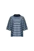 BLOOM SHORT SLEEVE - NAVY SEA STRIPE sold by Lioness