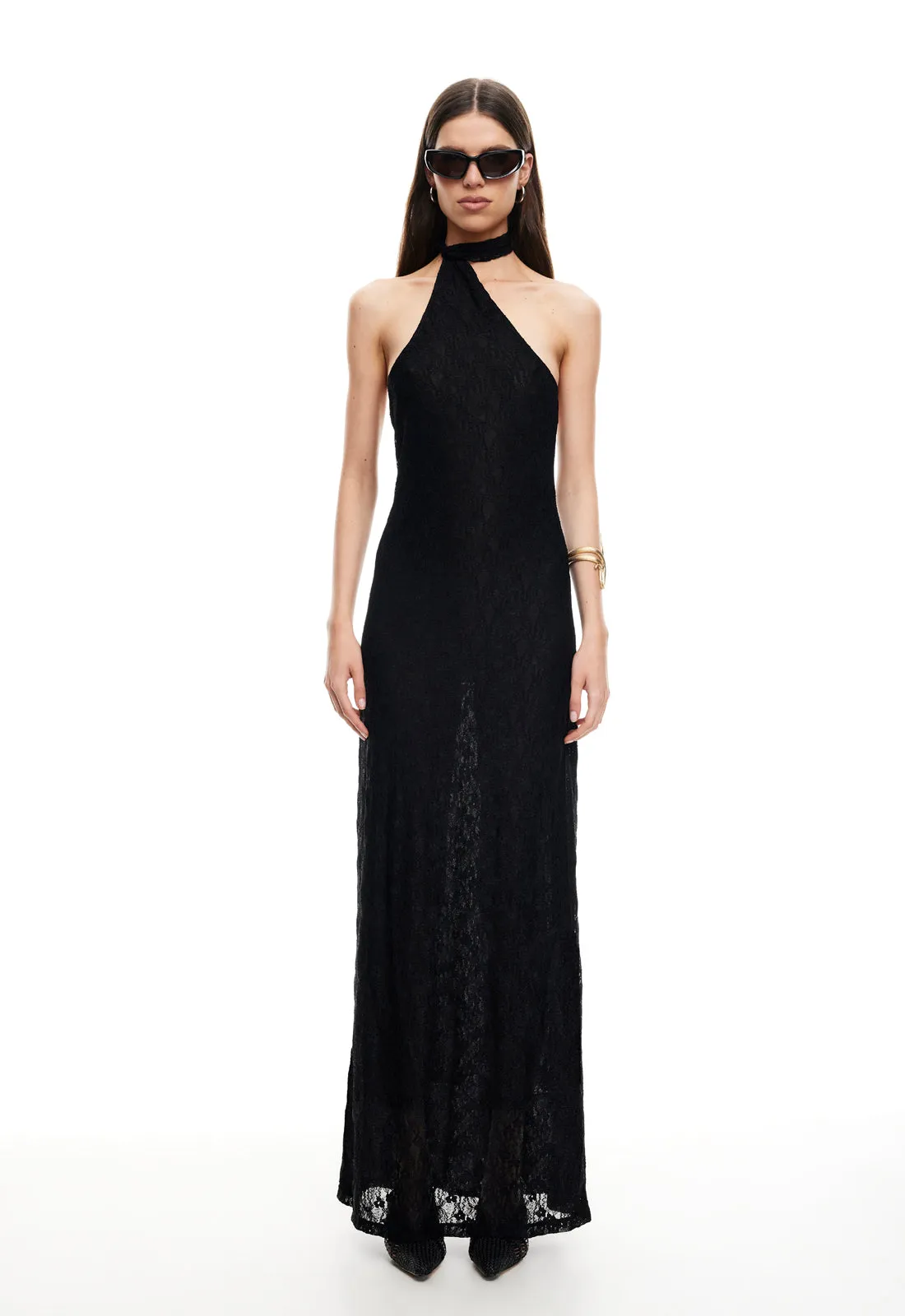 LUX LACE MAXI - NOIR sold by Lioness
