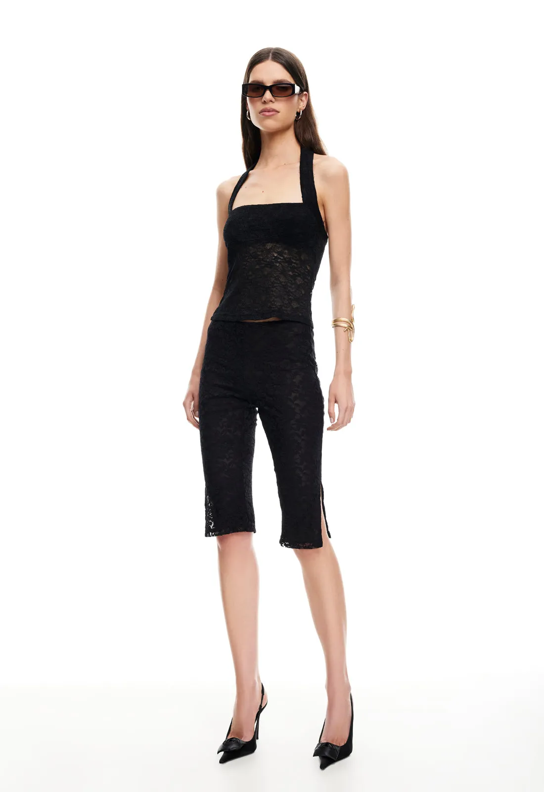 PALISADES HALTER TOP - NOIR sold by Lioness product image thumbnail 2