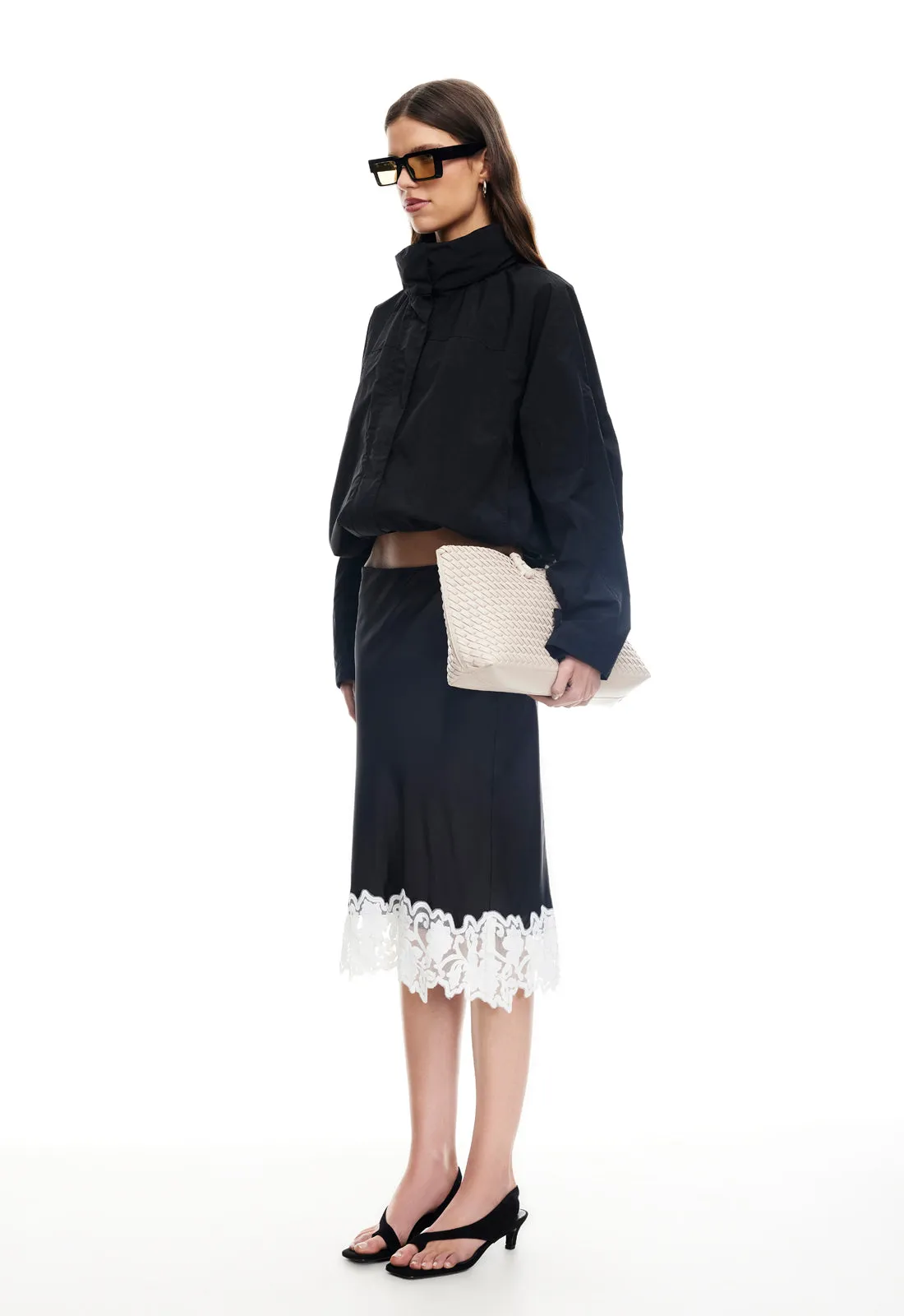 ANCHORED MIDI SKIRT - NOIR sold by Lioness product image thumbnail 4