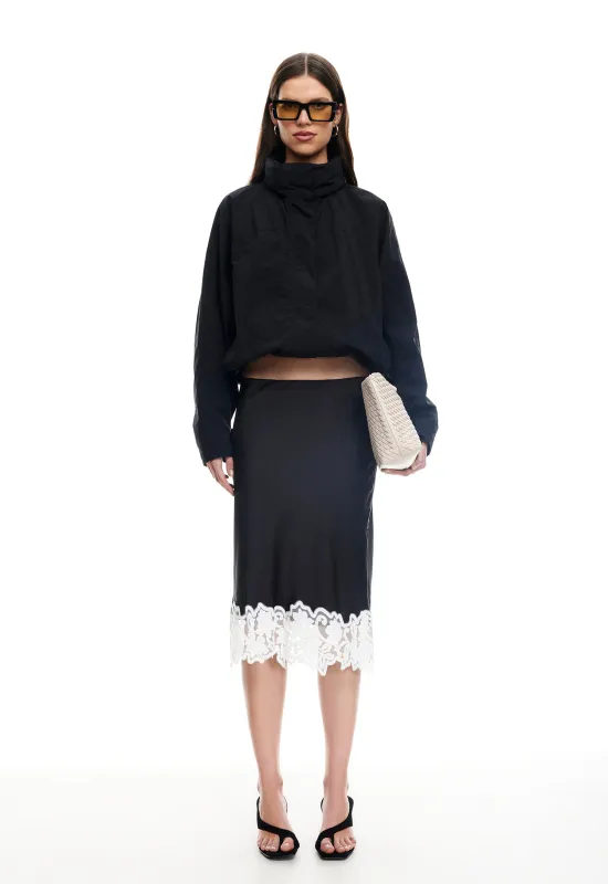 ANCHORED MIDI SKIRT - NOIR sold by Lioness