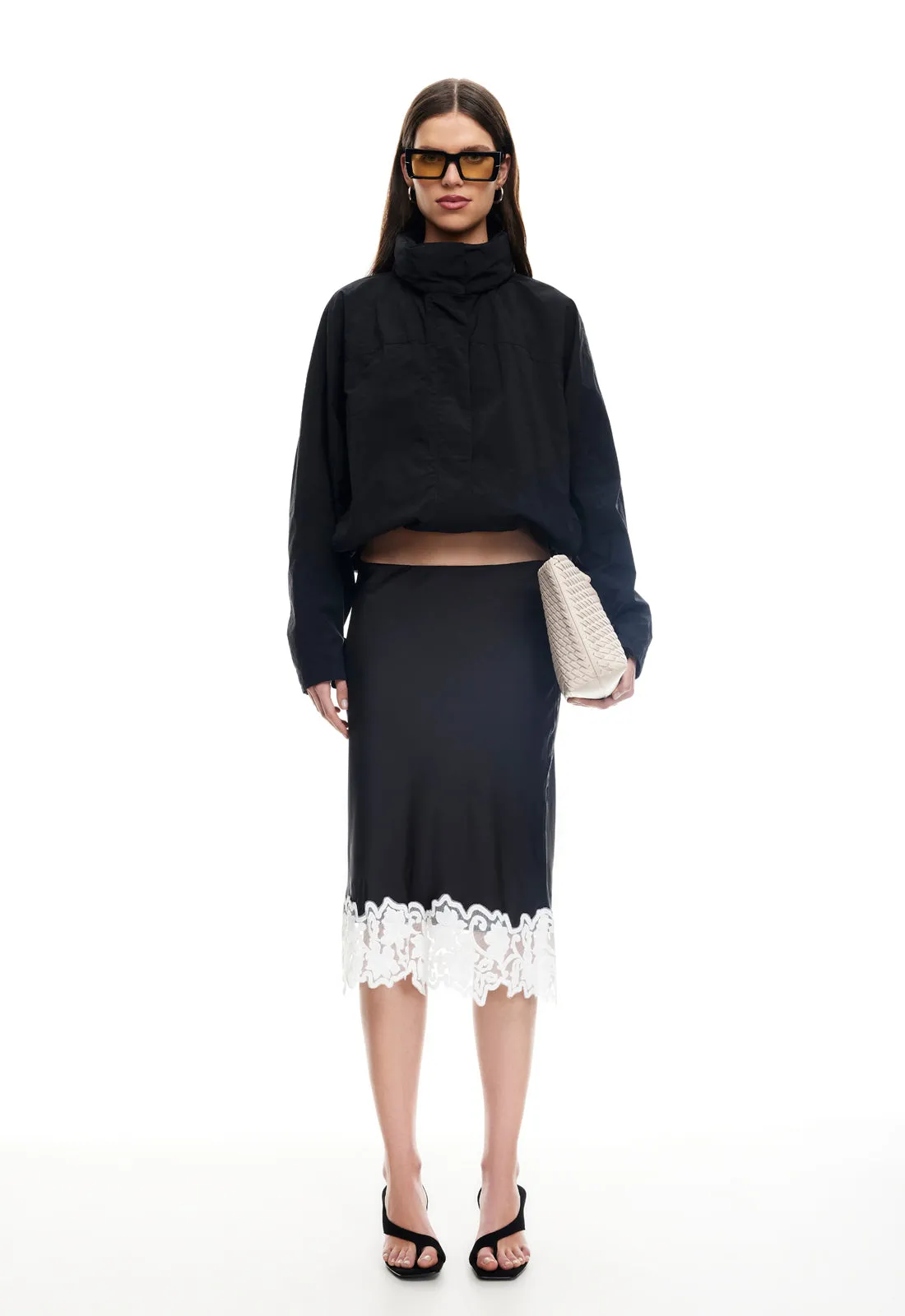 ANCHORED MIDI SKIRT - NOIR sold by Lioness