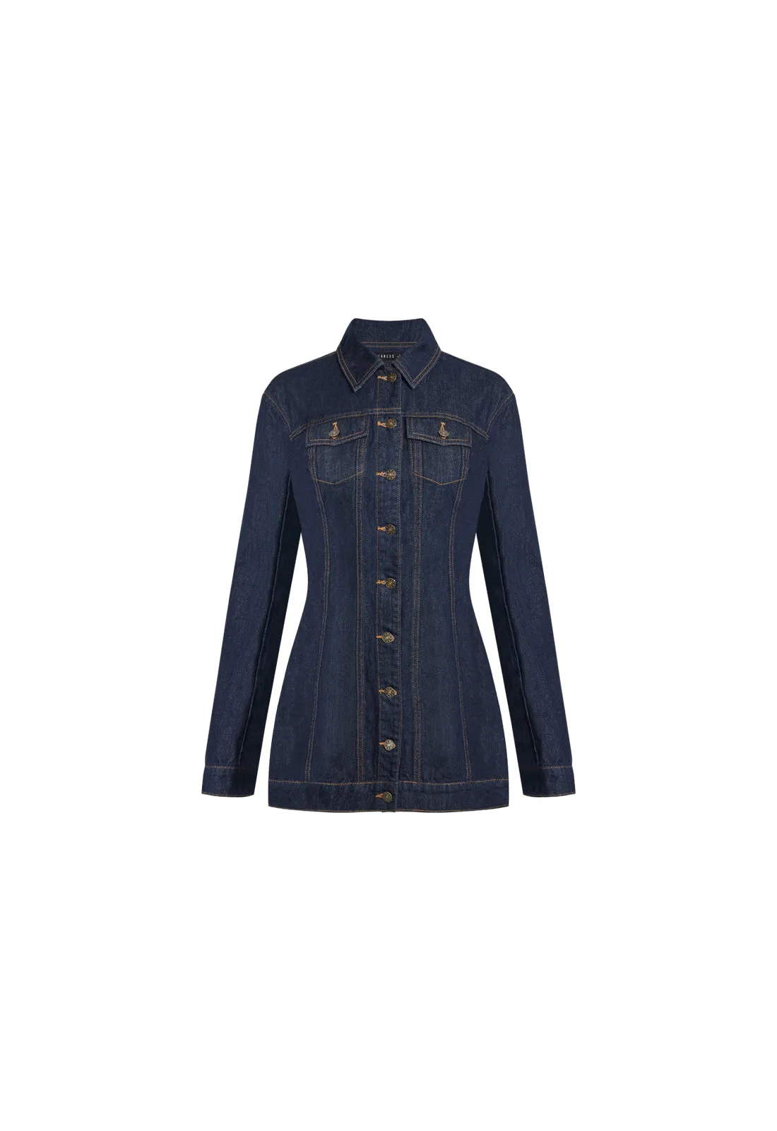 RIDER DENIM MINI DRESS - DARK DENIM sold by Lioness product image thumbnail 2