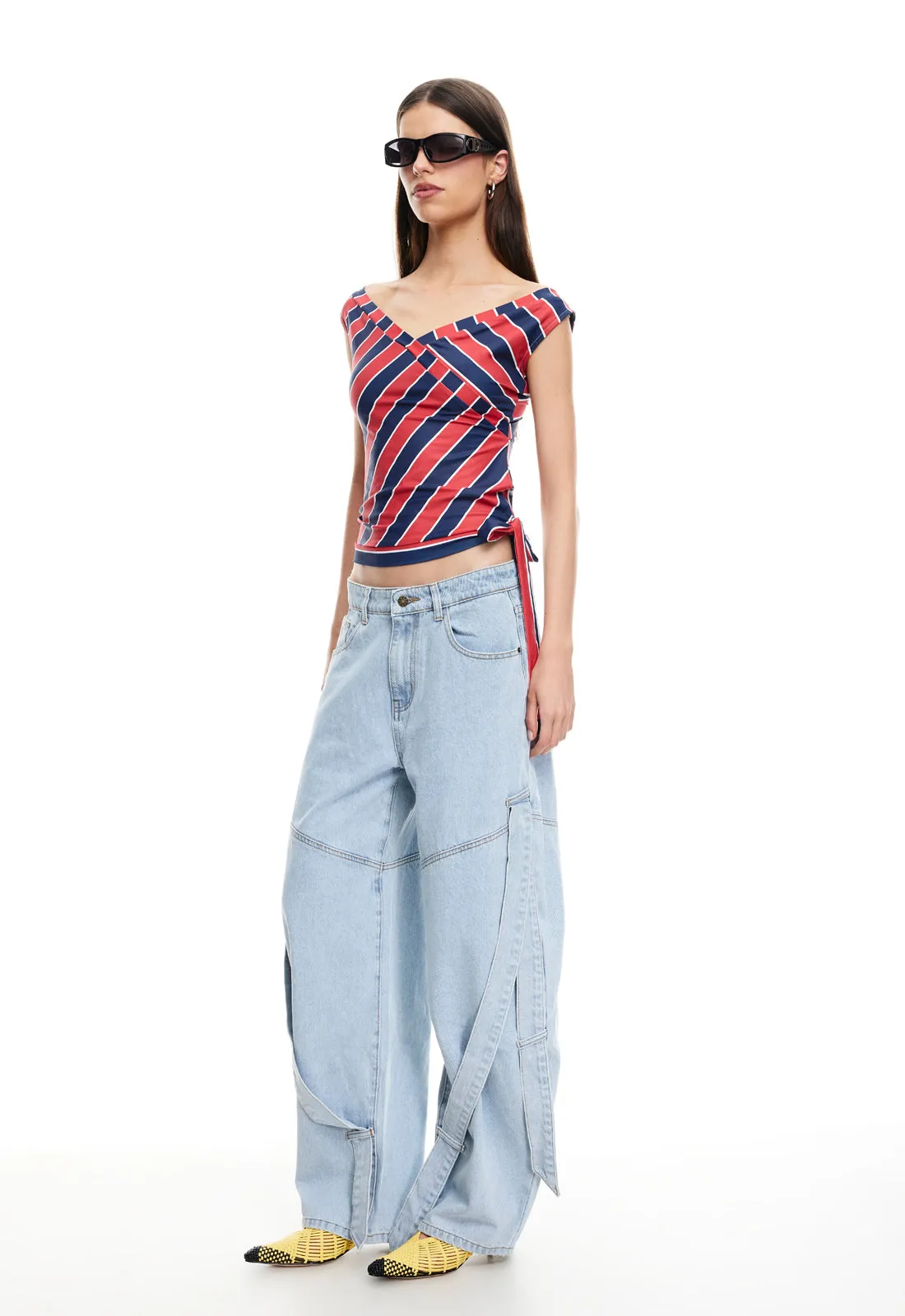 MISCHIEF TOP - MIDNIGHT STRIPE sold by Lioness product image thumbnail 5