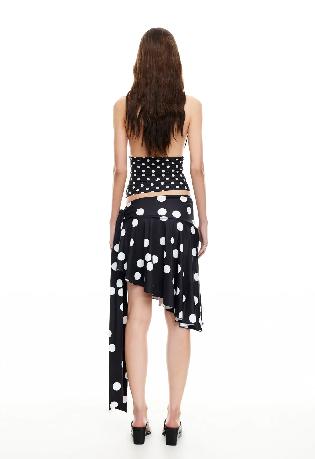 SAFARI MIDI SKIRT - NOIR POLKA sold by Lioness product image thumbnail 5