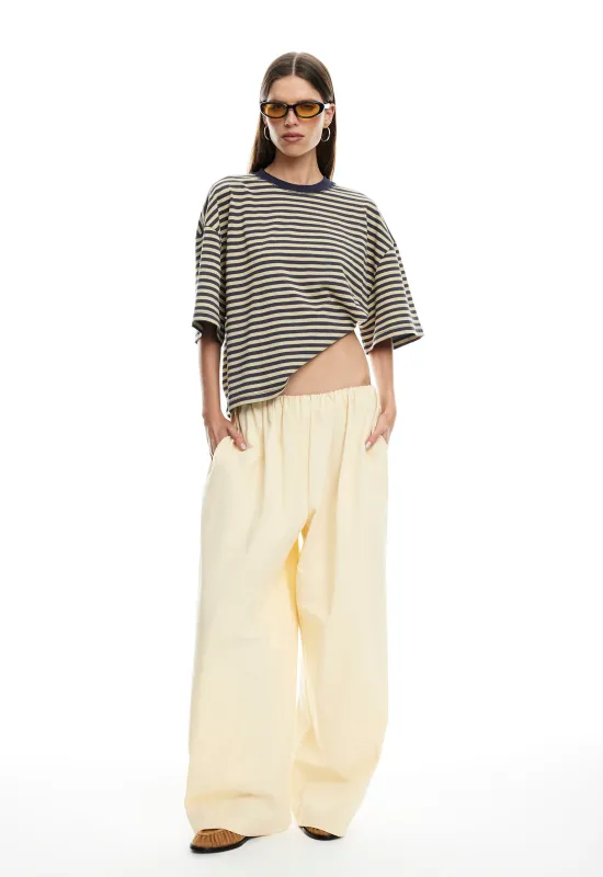 BLOOM SHORT SLEEVE - BEIGE STRIPE sold by Lioness