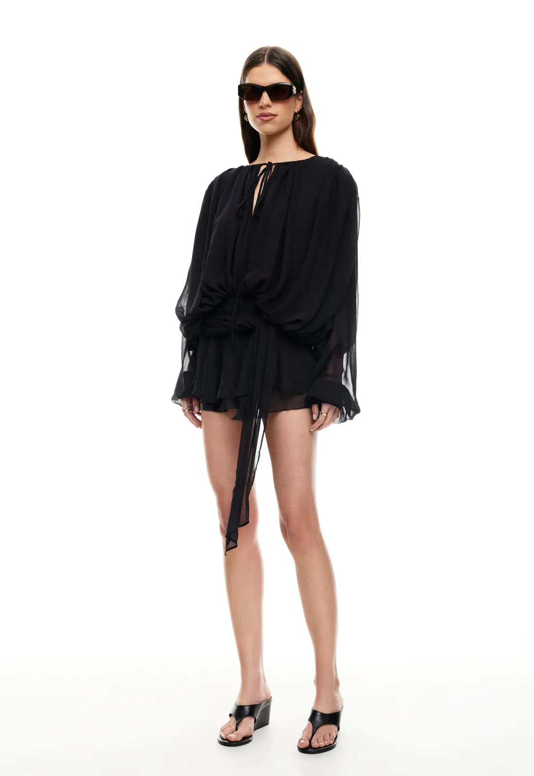 ELEMENTS MINI DRESS - NOIR sold by Lioness