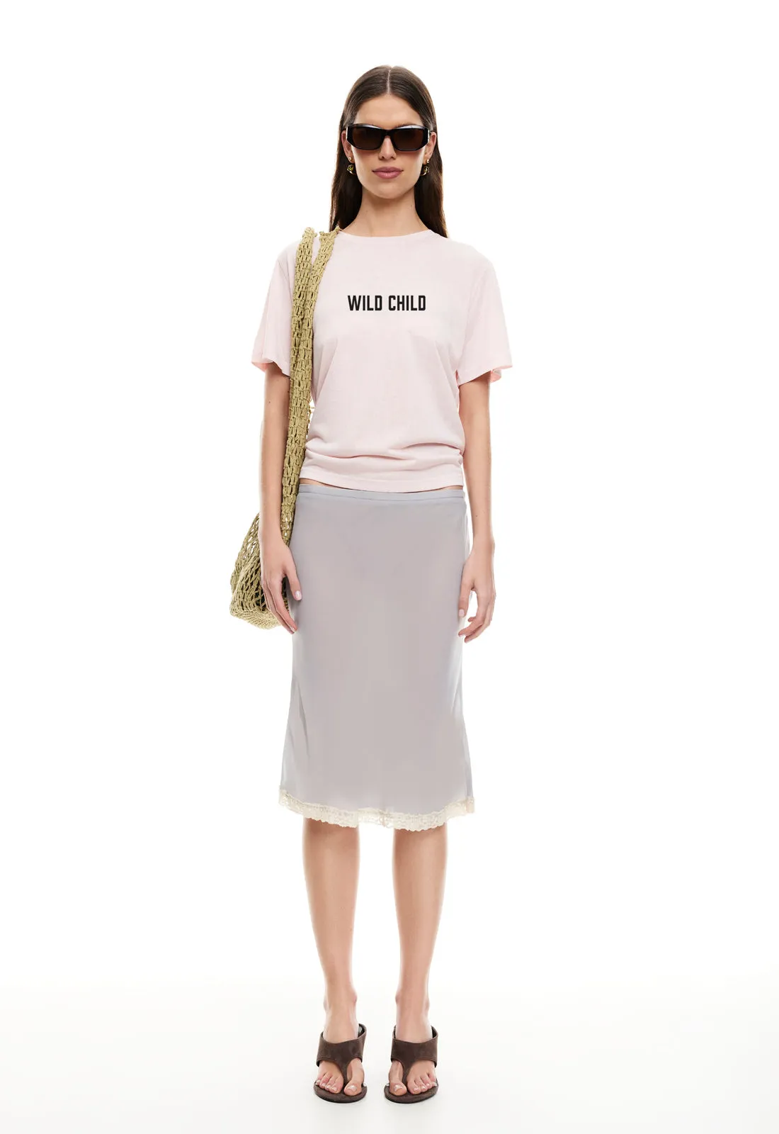 SHORELINE MIDI SKIRT - ASH sold by Lioness product image thumbnail 4