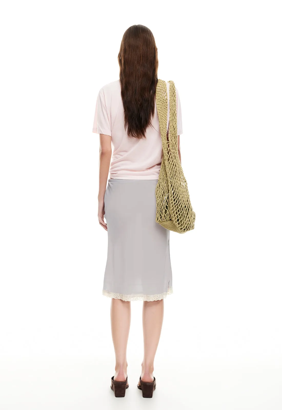 SHORELINE MIDI SKIRT - ASH sold by Lioness product image thumbnail 5