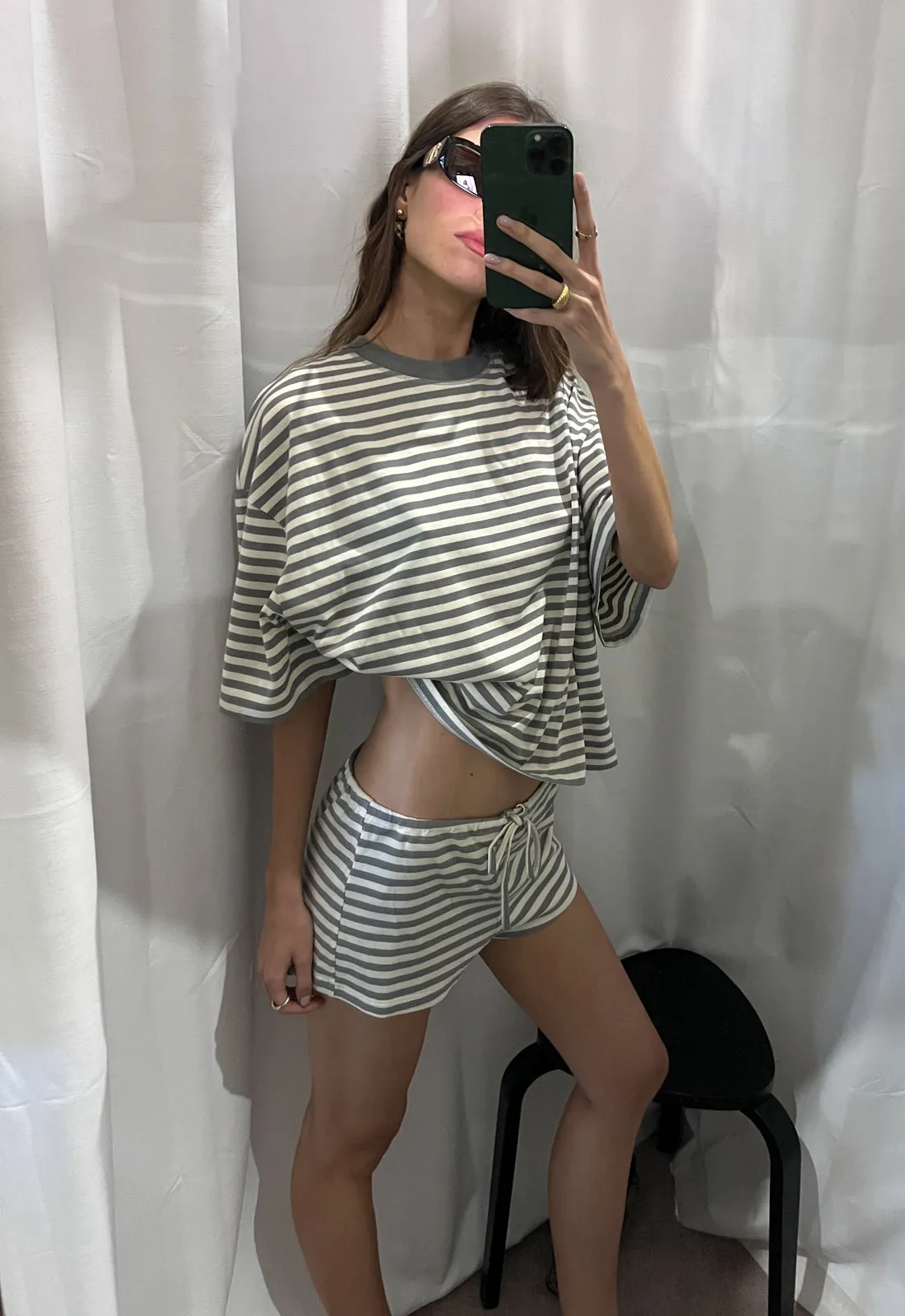 KOURT BLOOMERS - ASH STRIPE sold by Lioness