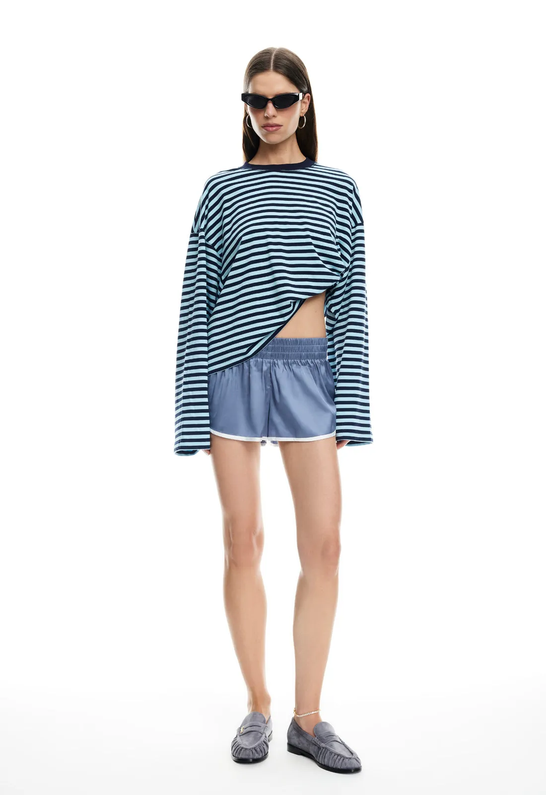 BLOOM LONG SLEEVE - NAVY SEA STRIPE sold by Lioness product image thumbnail 3