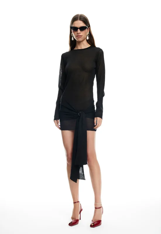 FORD MINI DRESS - OBSIDIAN sold by Lioness