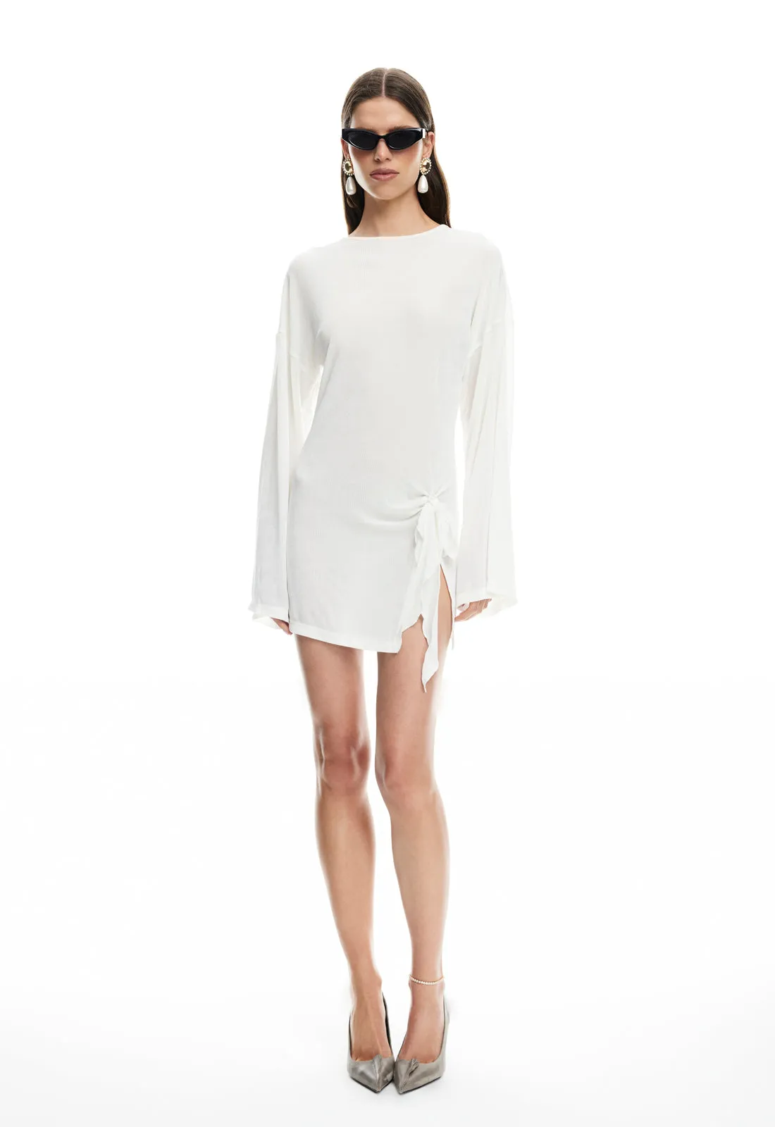 COSMIC MINI DRESS - PEARL sold by Lioness