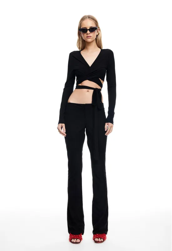 BOUNDLESS TOP - NOIR made by Lioness