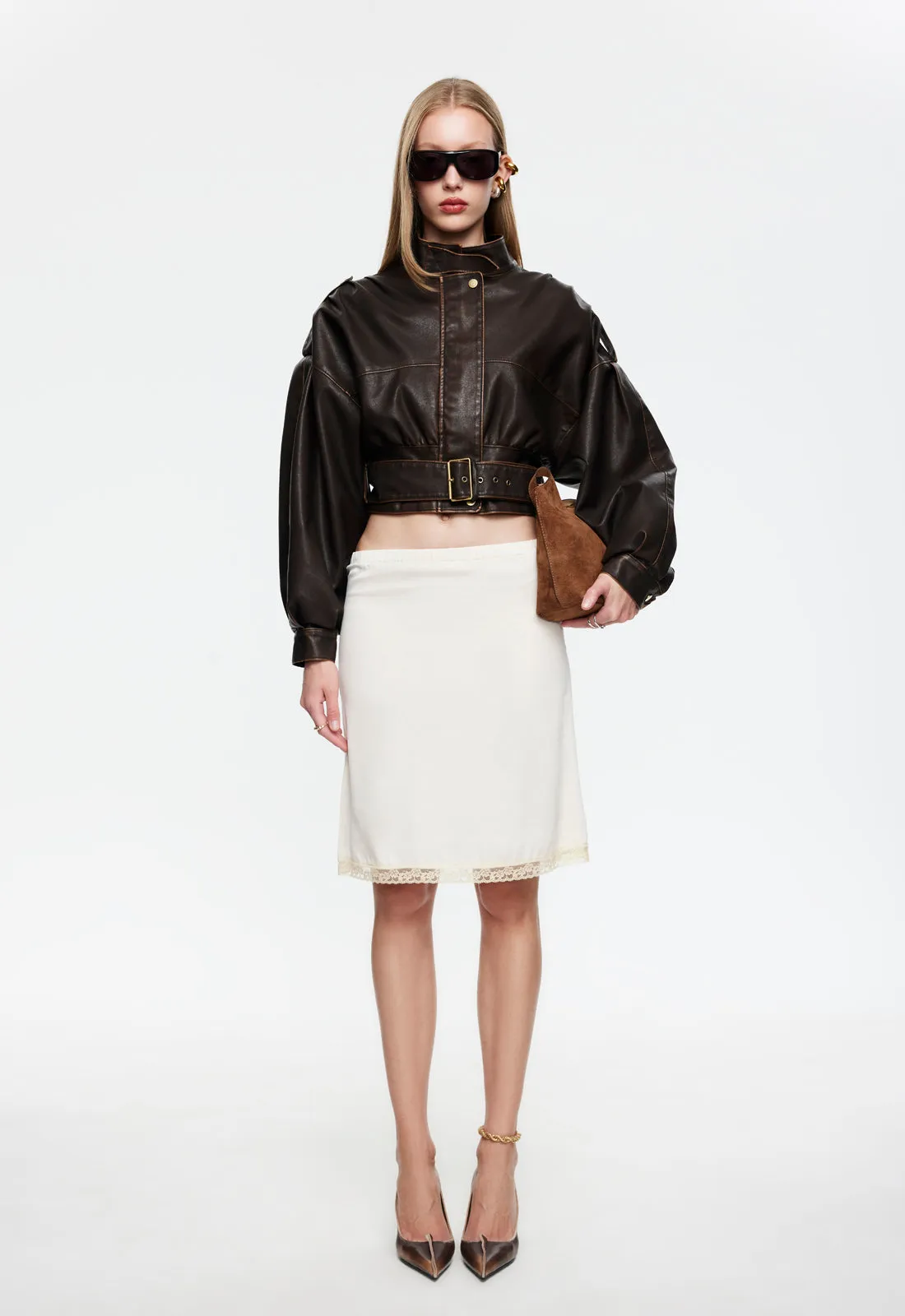BELLA MIDI SKIRT - BUTTER sold by Lioness