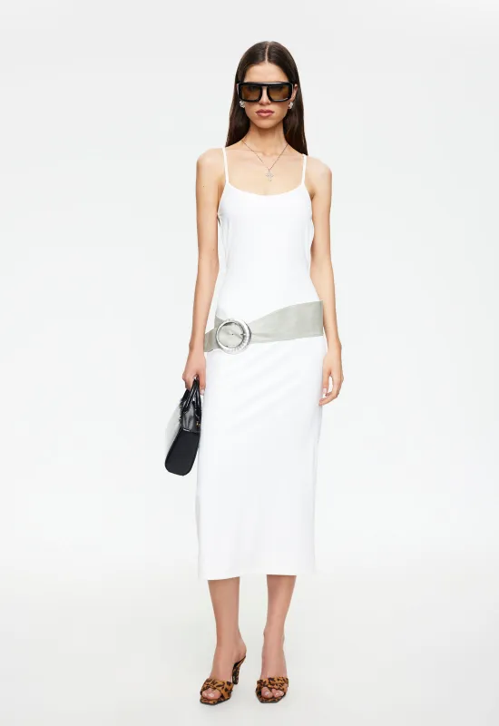 MODERNITA MIDI DRESS - PORCELAIN made by Lioness