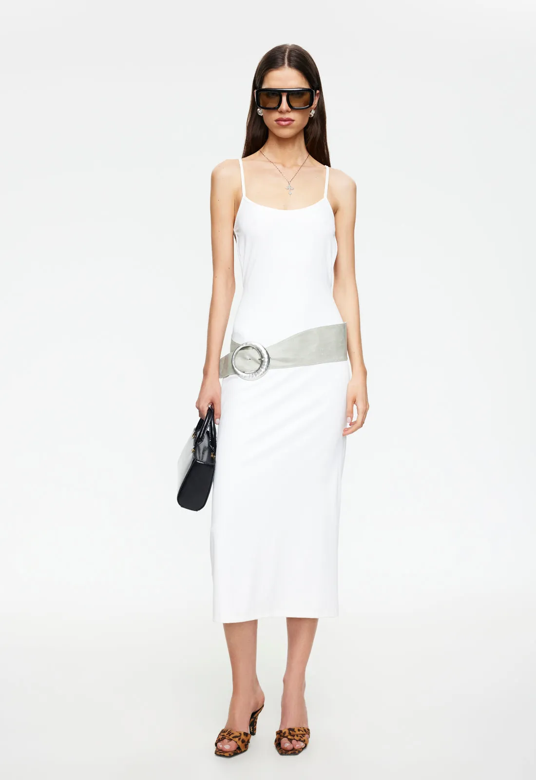 MODERNITA MIDI DRESS - PORCELAIN sold by Lioness