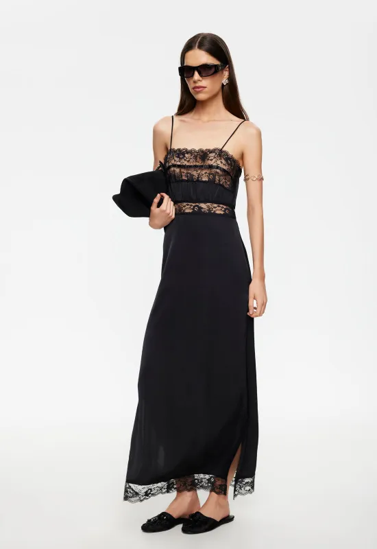 SHE MAXI DRESS - NOIR made by Lioness