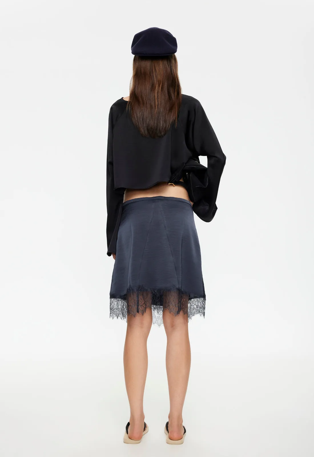 SKIN MIDI SKIRT - PETROL sold by Lioness product image thumbnail 4