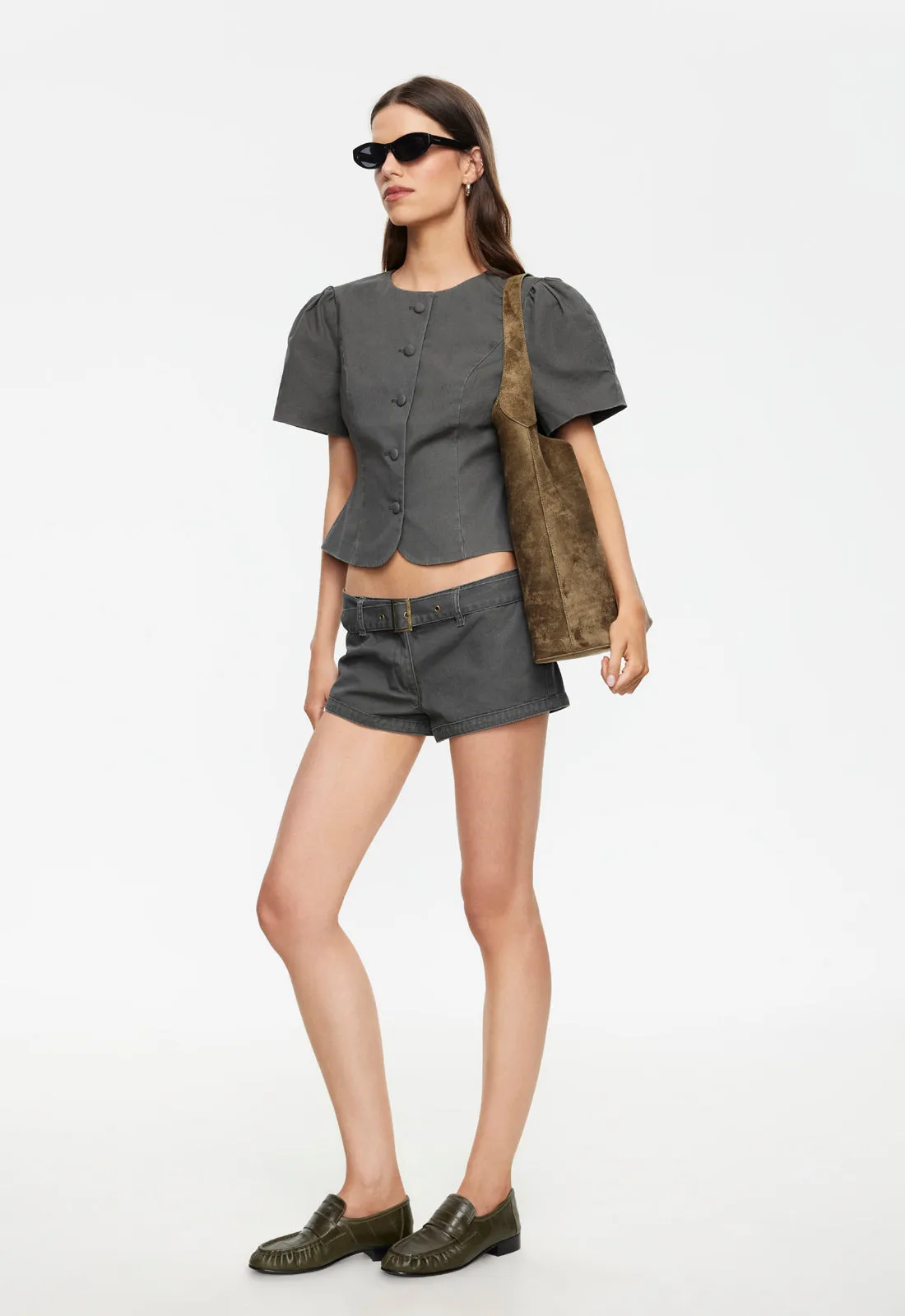 AFTERGLOW MINI SHORT - MOSS sold by Lioness product image thumbnail 3