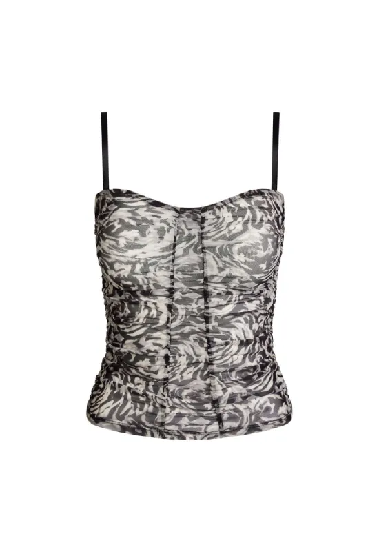 EIVISSA MESH CAMI - ABSTRACT ROSE made by Lioness
