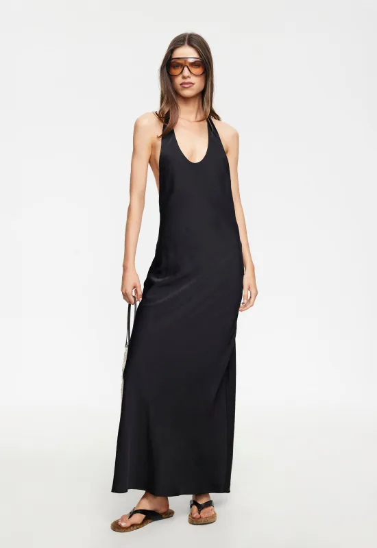 BARE MAXI DRESS - NOIR made by Lioness