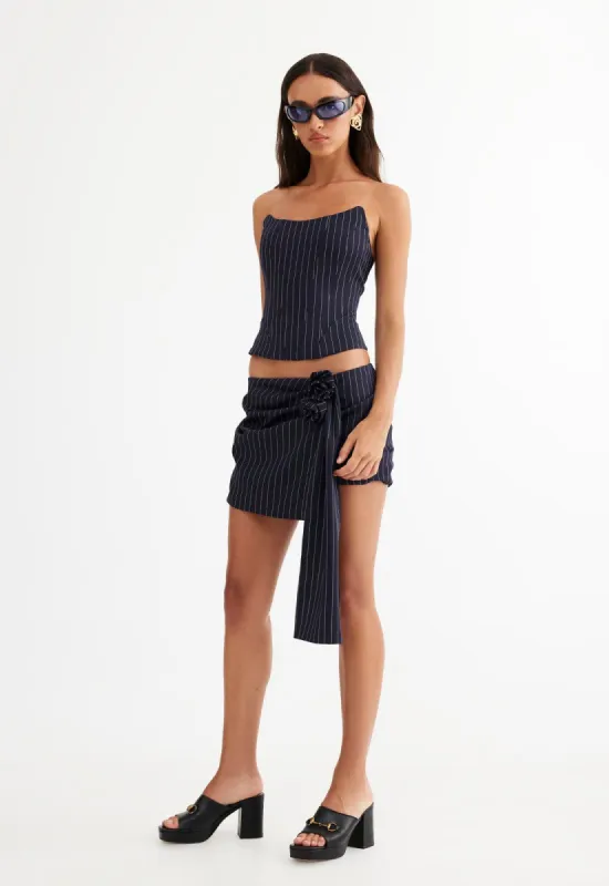 HILLS MINI - NAVY PINSTRIPE made by Lioness