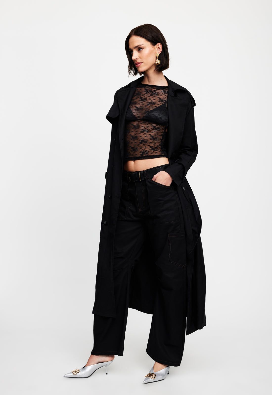 UNO TIE TOP - LICORICE sold by Lioness product image thumbnail 2