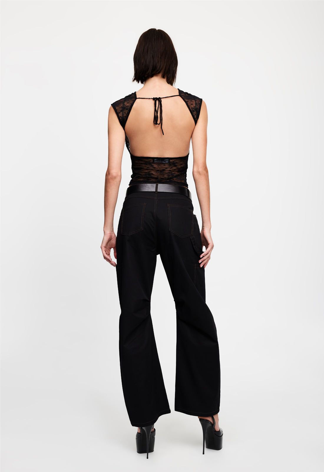 UNO TIE TOP - LICORICE sold by Lioness product image thumbnail 4